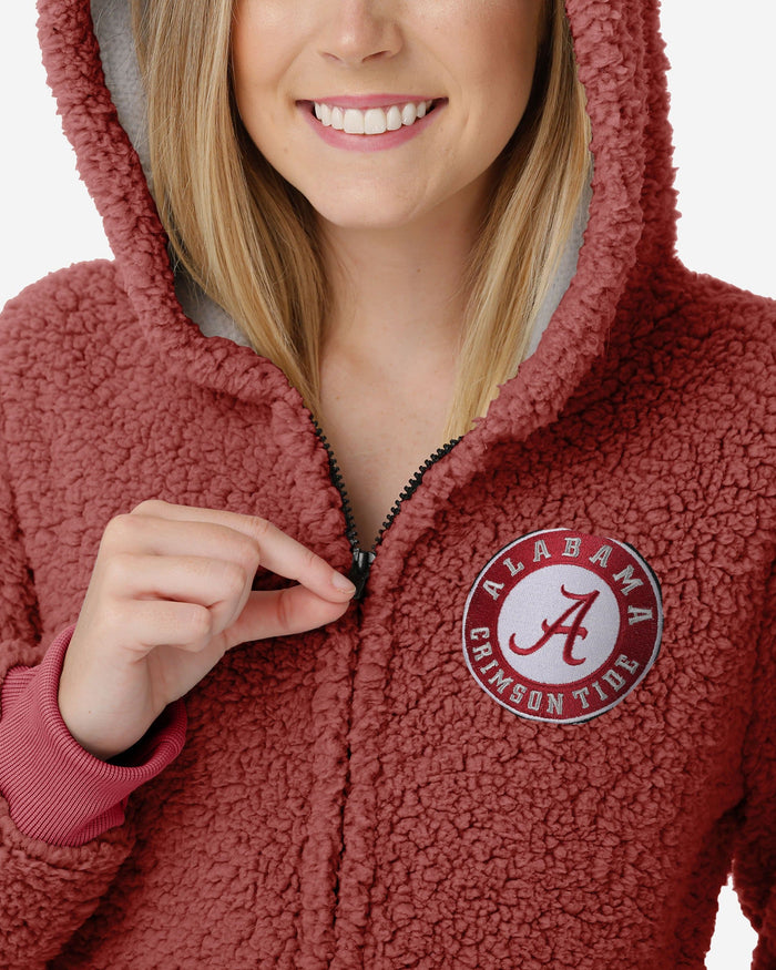 Alabama Crimson Tide Womens Sherpa One Piece Pajamas FOCO - FOCO.com