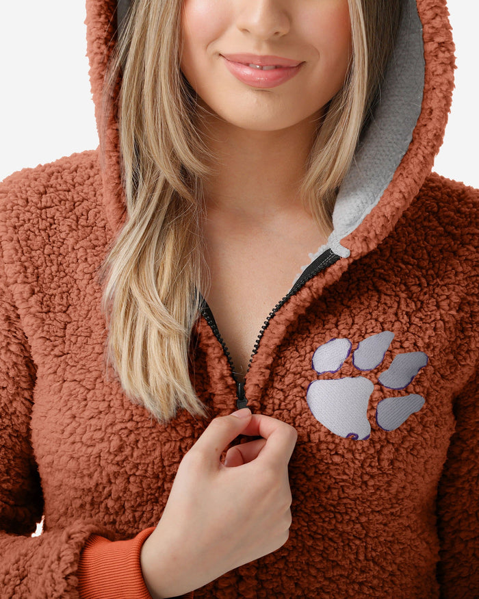 Clemson Tigers Womens Sherpa One Piece Pajamas FOCO - FOCO.com