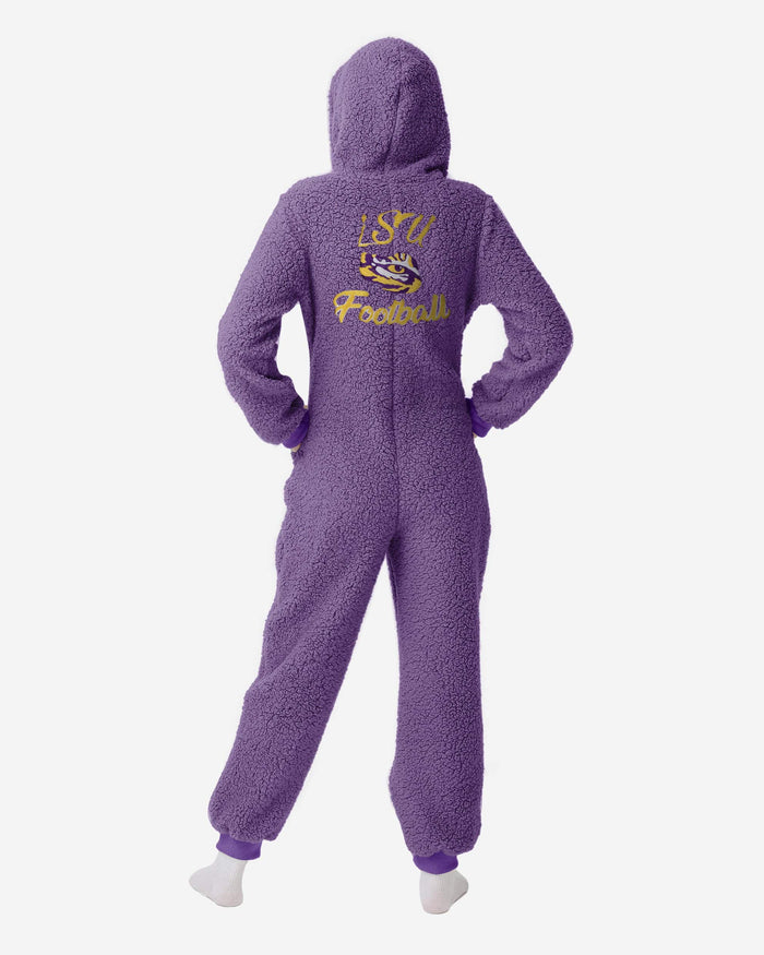 LSU Tigers Womens Sherpa One Piece Pajamas FOCO - FOCO.com