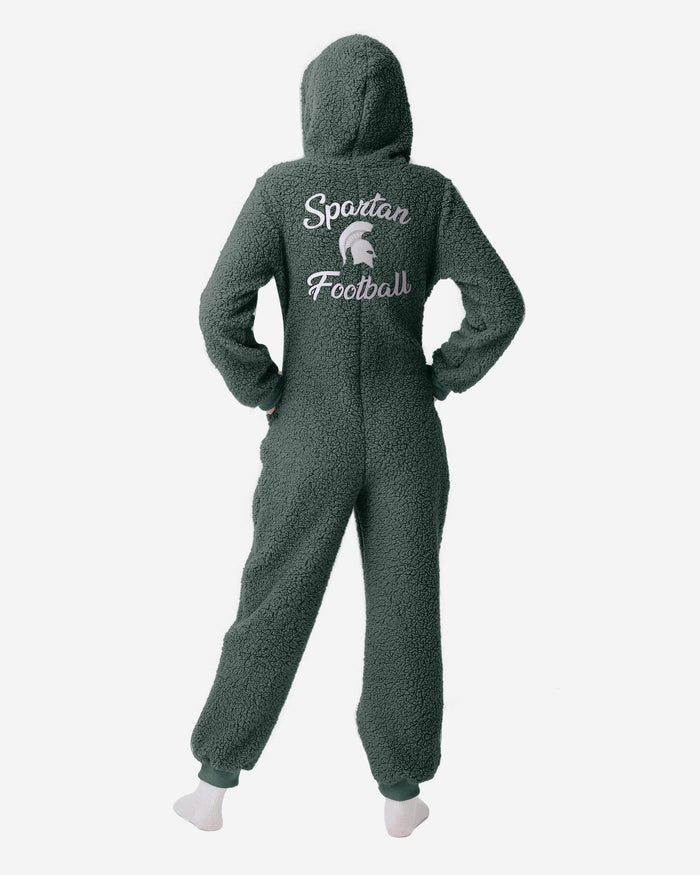 Michigan State Spartans Womens Sherpa One Piece Pajamas FOCO - FOCO.com