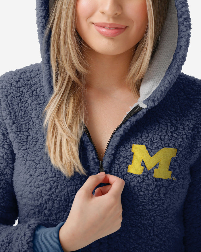 Michigan Wolverines Womens Sherpa One Piece Pajamas FOCO - FOCO.com