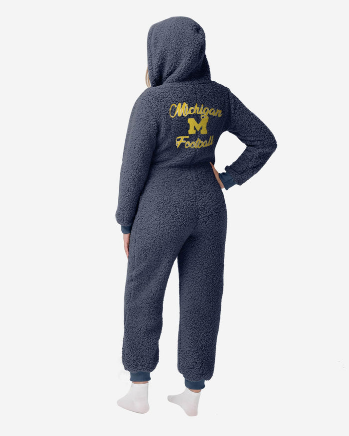 Michigan Wolverines Womens Sherpa One Piece Pajamas FOCO - FOCO.com