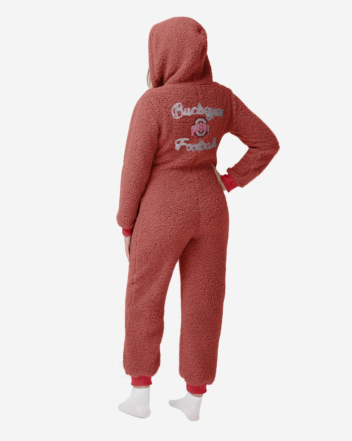 Ohio State Buckeyes Womens Sherpa One Piece Pajamas FOCO - FOCO.com