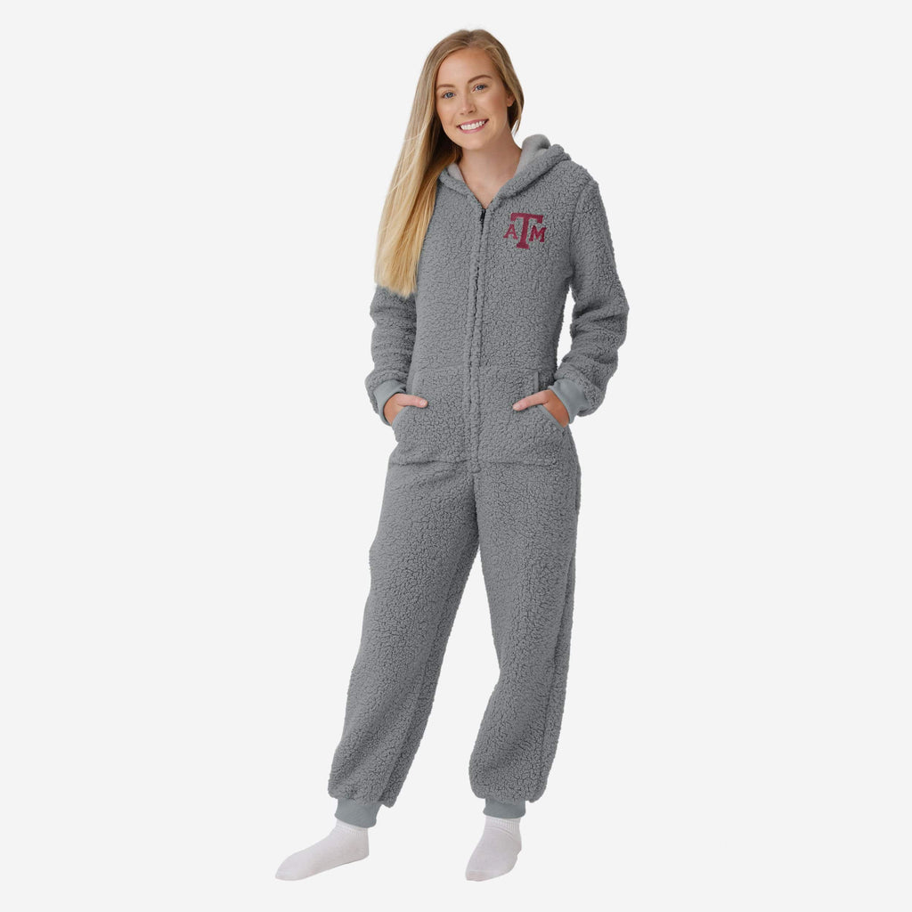 Texas A&M Aggies Womens Sherpa One Piece Pajamas FOCO S - FOCO.com