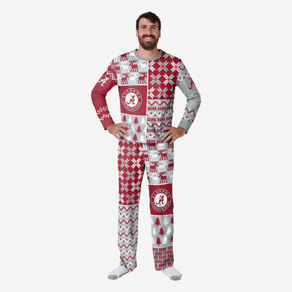 Alabama Crimson Tide Mens Busy Block Family Holiday Pajamas FOCO S - FOCO.com