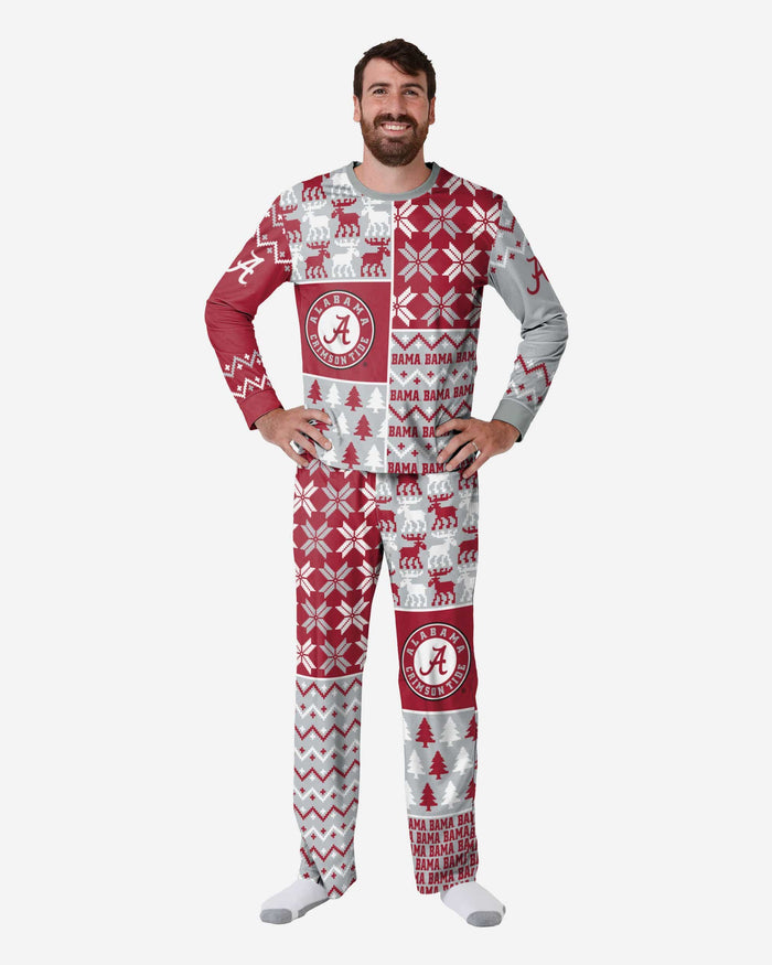 Alabama Crimson Tide Mens Busy Block Family Holiday Pajamas FOCO S - FOCO.com