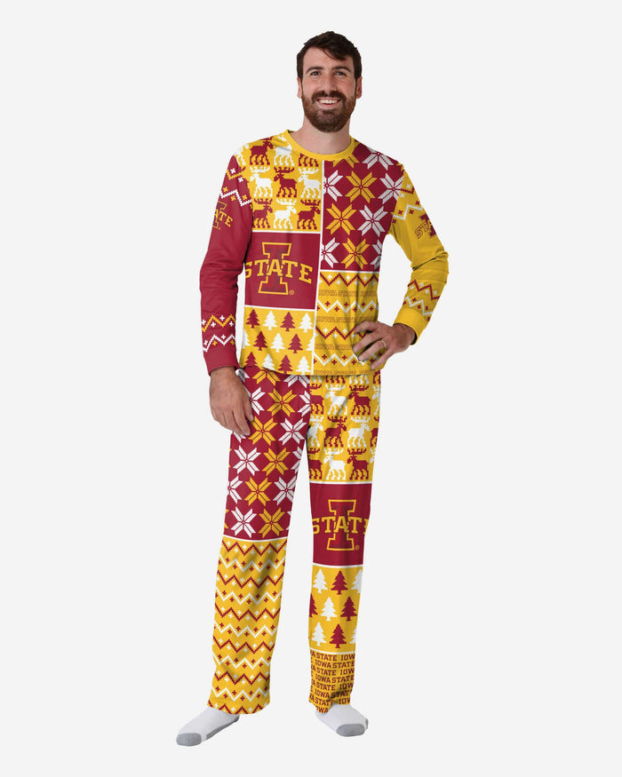 Iowa State Cyclones Mens Busy Block Family Holiday Pajamas FOCO S - FOCO.com