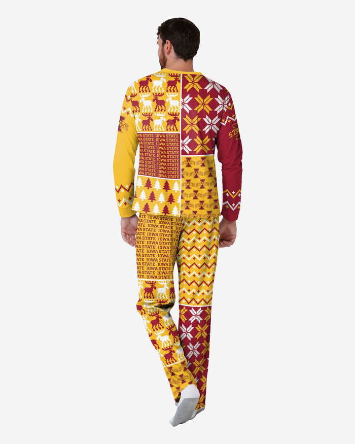 Iowa State Cyclones Mens Busy Block Family Holiday Pajamas FOCO - FOCO.com