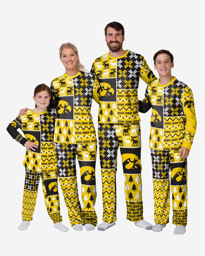 Iowa Hawkeyes Womens Busy Block Family Holiday Pajamas FOCO - FOCO.com