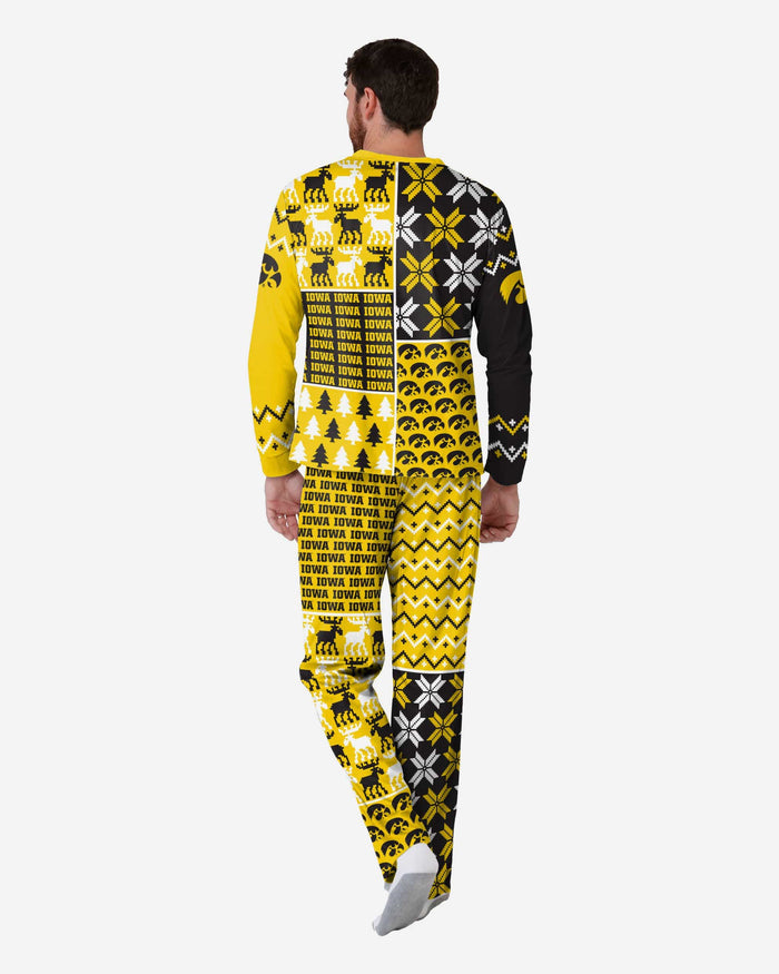 Iowa Hawkeyes Mens Busy Block Family Holiday Pajamas FOCO - FOCO.com