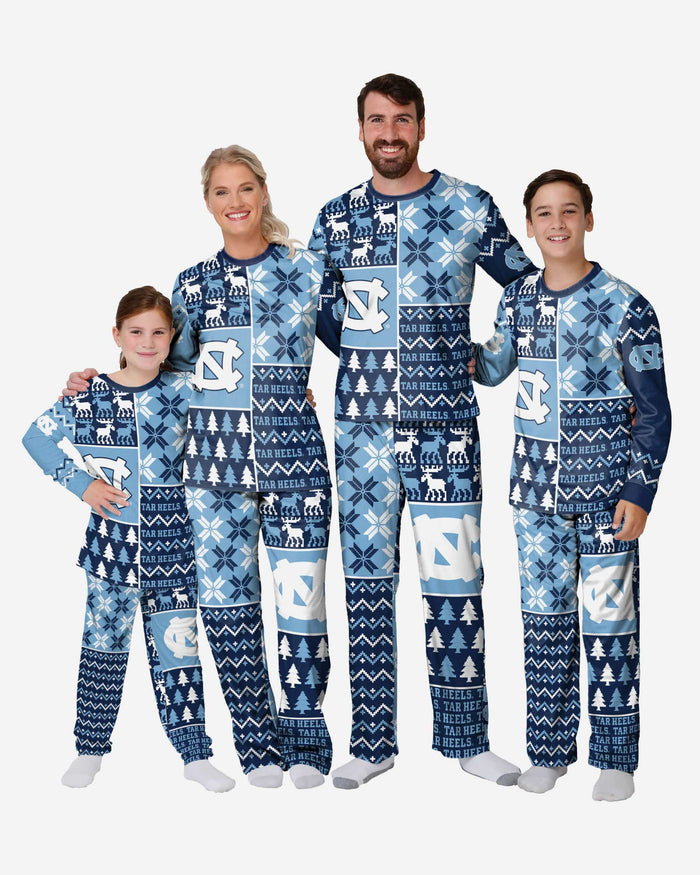 North Carolina Tar Heels Mens Busy Block Family Holiday Pajamas FOCO - FOCO.com