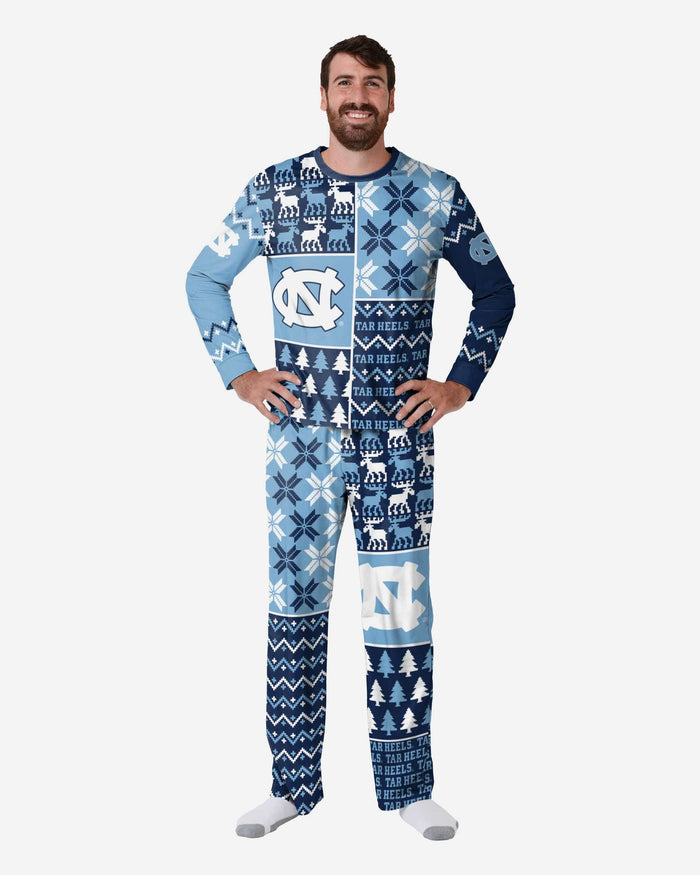 North Carolina Tar Heels Mens Busy Block Family Holiday Pajamas FOCO S - FOCO.com