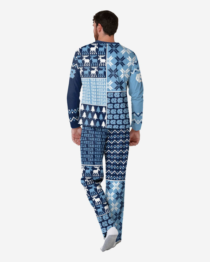 North Carolina Tar Heels Mens Busy Block Family Holiday Pajamas FOCO - FOCO.com