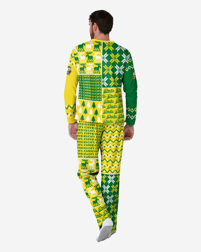 Oregon Ducks Mens Busy Block Family Holiday Pajamas FOCO - FOCO.com