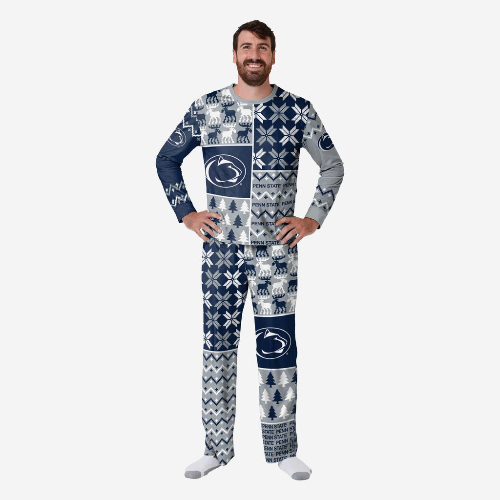 Penn State Nittany Lions Mens Busy Block Family Holiday Pajamas FOCO S - FOCO.com