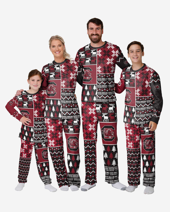 South Carolina Gamecocks Mens Busy Block Family Holiday Pajamas FOCO - FOCO.com