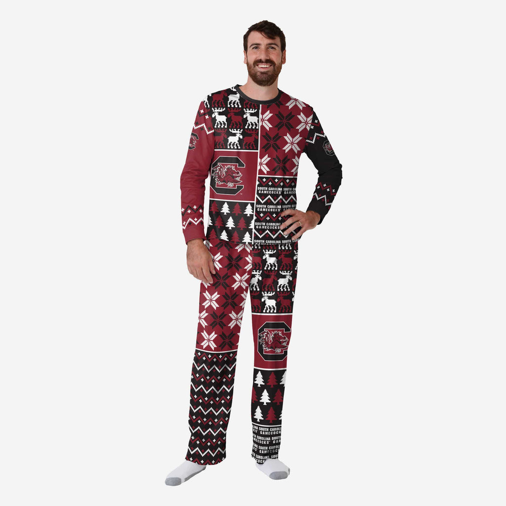 South Carolina Gamecocks Mens Busy Block Family Holiday Pajamas FOCO S - FOCO.com