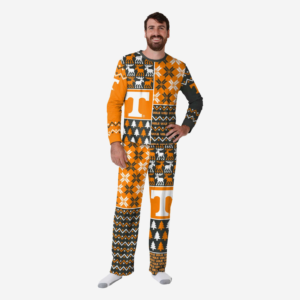 Tennessee Volunteers Mens Busy Block Family Holiday Pajamas FOCO S - FOCO.com