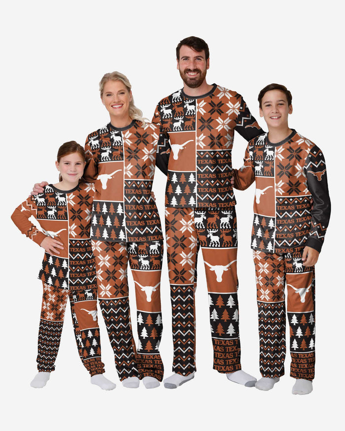 Texas Longhorns Infant Busy Block Family Holiday Pajamas FOCO - FOCO.com