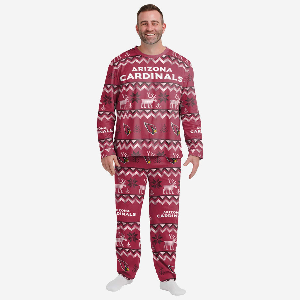 Arizona Cardinals Mens Ugly Pattern Family Holiday Pajamas FOCO S - FOCO.com