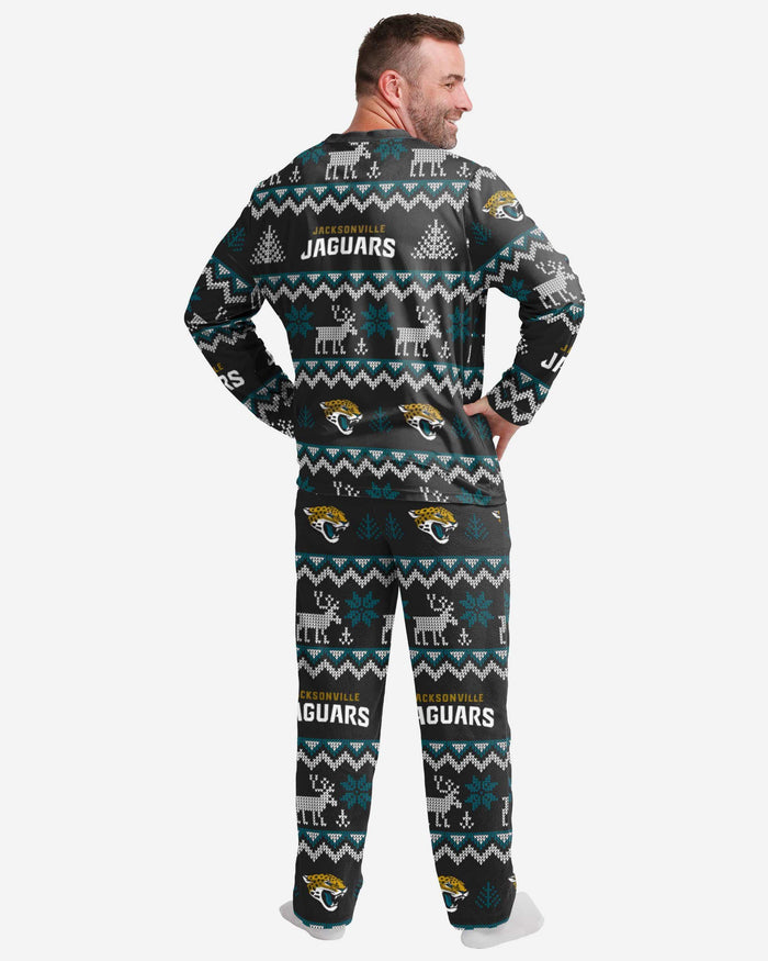 Jacksonville Jaguars Mens Ugly Pattern Family Holiday Pajamas FOCO - FOCO.com