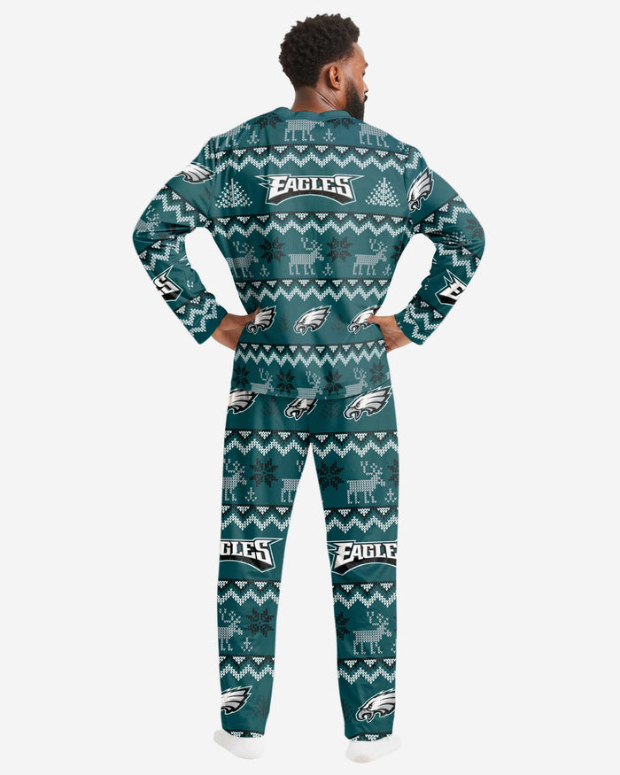 Philadelphia Eagles Mens Ugly Pattern Family Holiday Pajamas FOCO - FOCO.com