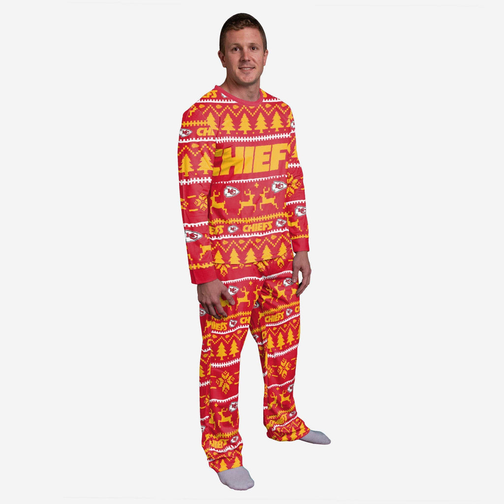 Kansas City Chiefs Family Holiday Pajamas FOCO S - FOCO.com