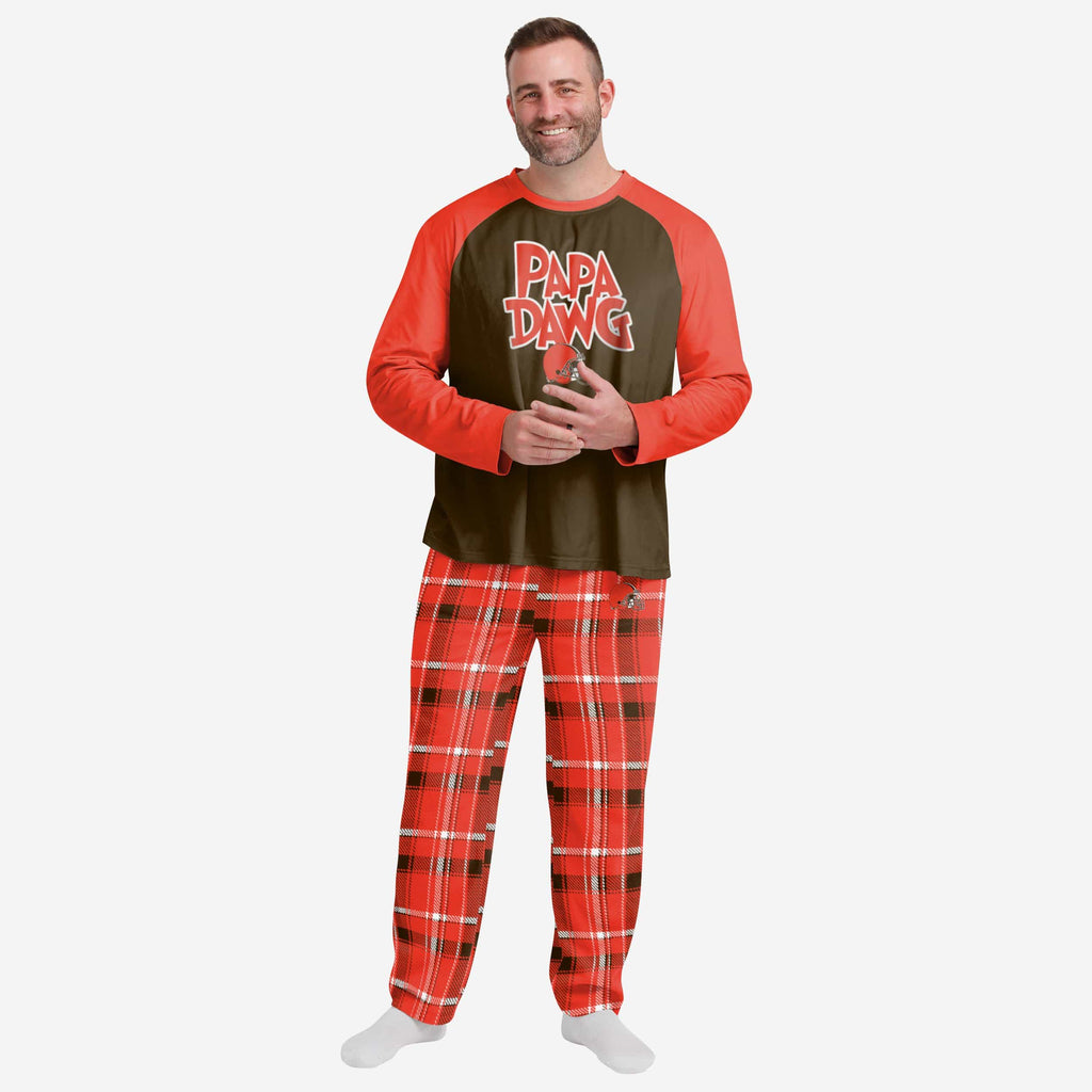 Cleveland Browns Mens Plaid Family Holiday Pajamas FOCO S - FOCO.com