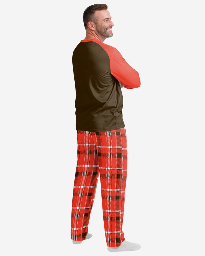 Cleveland Browns Mens Plaid Family Holiday Pajamas FOCO - FOCO.com