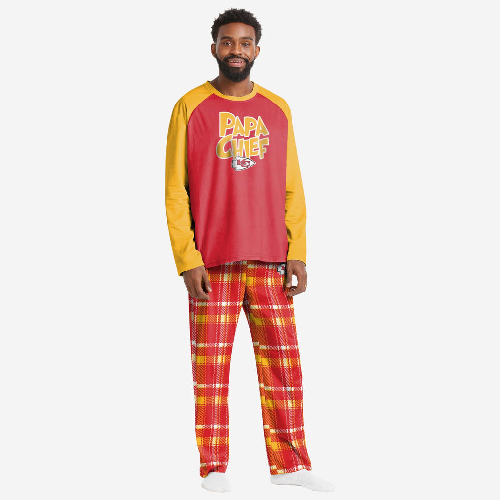 Kansas City Chiefs Mens Plaid Family Holiday Pajamas FOCO S - FOCO.com