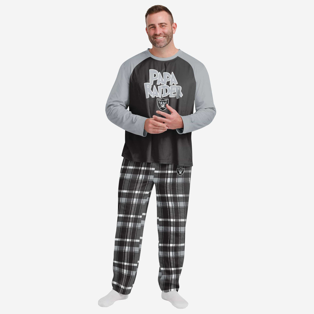 Las Vegas Raiders Mens Plaid Family Holiday Pajamas FOCO S - FOCO.com