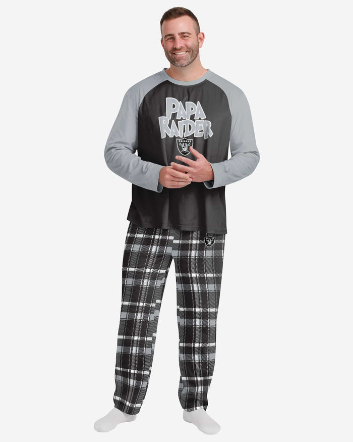 Las Vegas Raiders Mens Plaid Family Holiday Pajamas FOCO S - FOCO.com