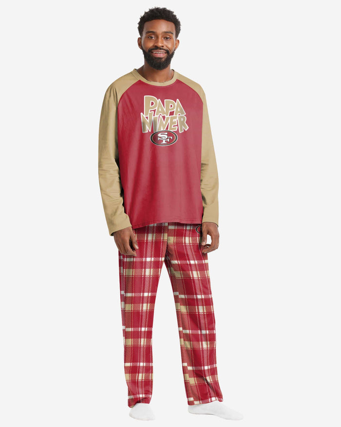 San Francisco 49ers Mens Plaid Family Holiday Pajamas FOCO S - FOCO.com