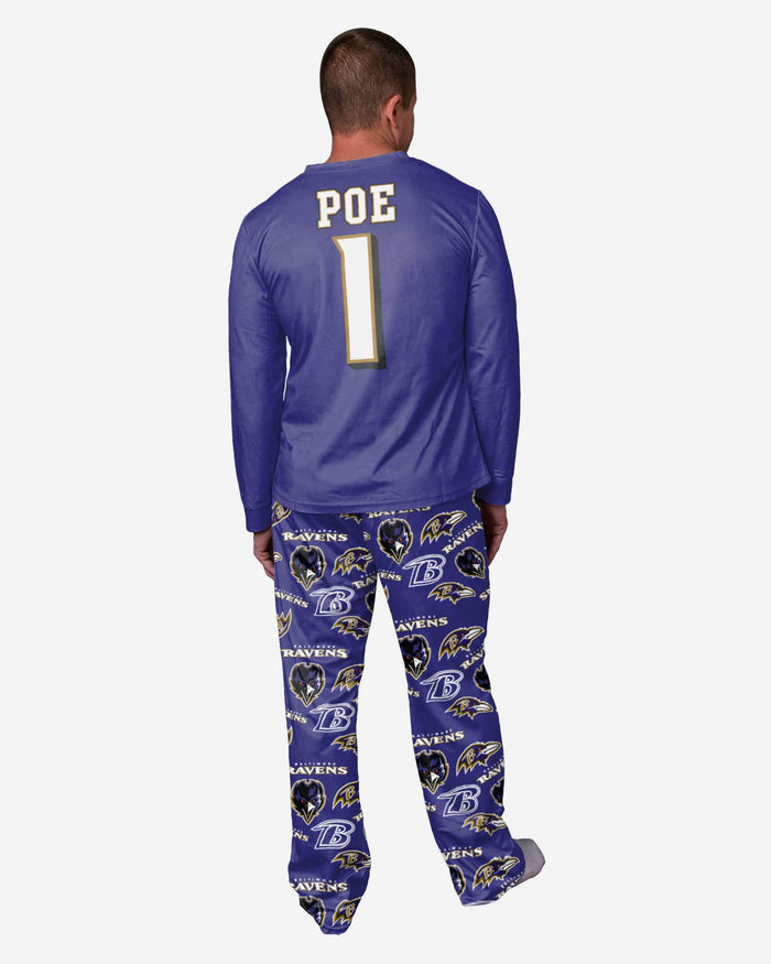 Poe Baltimore Ravens Mascot Pajamas FOCO - FOCO.com