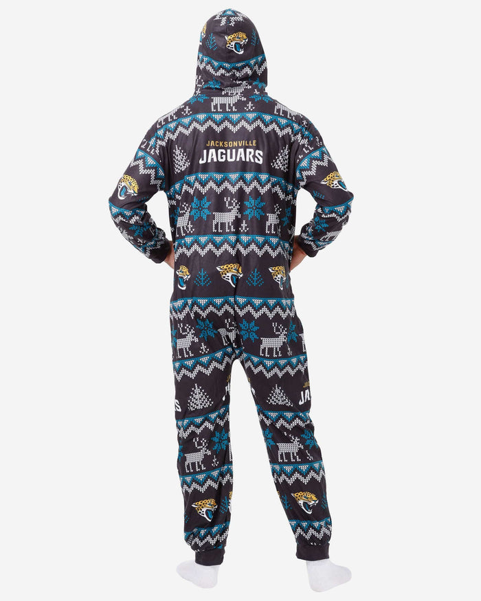 Jacksonville Jaguars Ugly Pattern One Piece Pajamas FOCO - FOCO.com