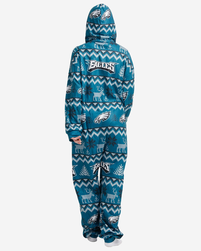 Philadelphia Eagles Ugly Pattern One Piece Pajamas FOCO - FOCO.com