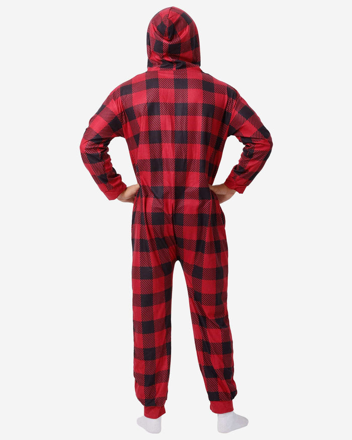 Arizona Cardinals Plaid One Piece Pajamas FOCO - FOCO.com