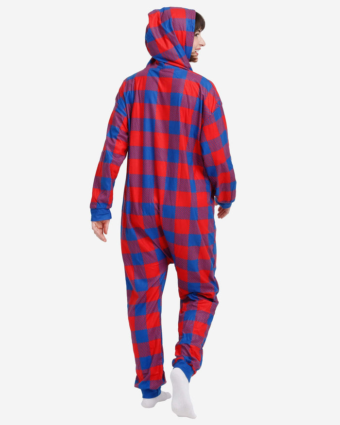 Buffalo Bills Plaid One Piece Pajamas FOCO - FOCO.com