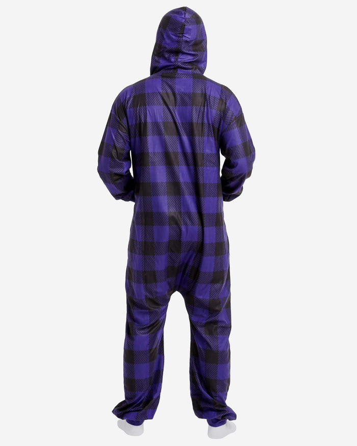 Baltimore Ravens Plaid One Piece Pajamas FOCO - FOCO.com