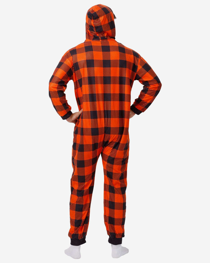 Cincinnati Bengals Plaid One Piece Pajamas FOCO - FOCO.com