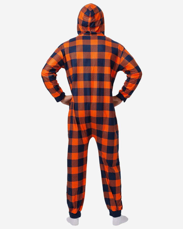 Denver Broncos Plaid One Piece Pajamas FOCO - FOCO.com