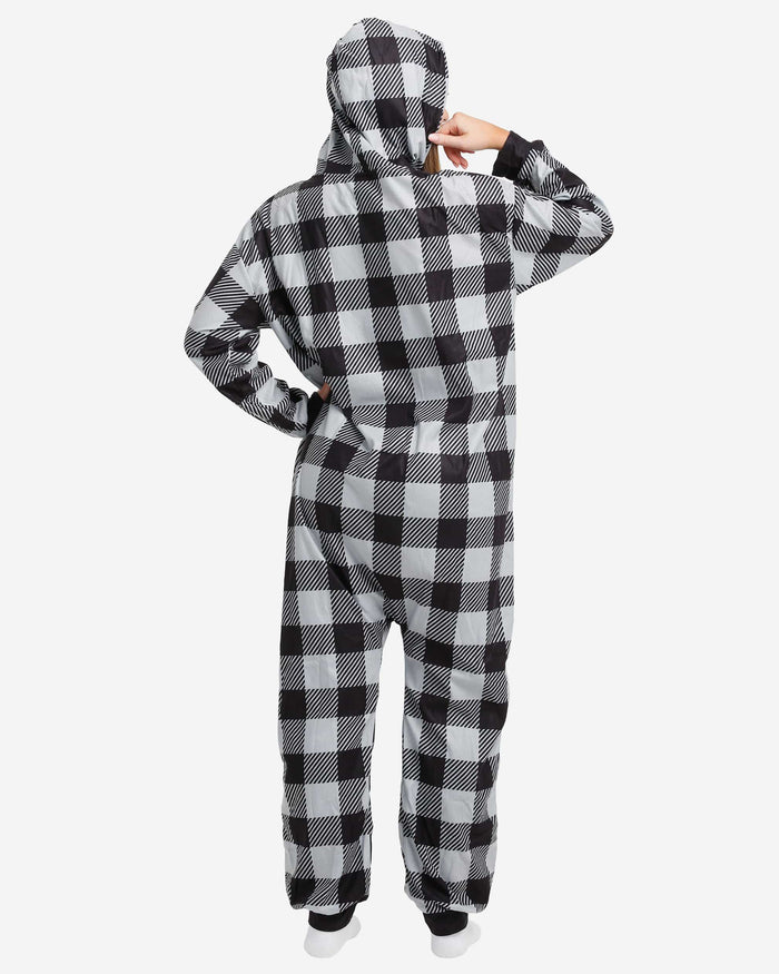 Las Vegas Raiders Plaid One Piece Pajamas FOCO - FOCO.com