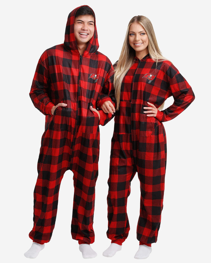 Tampa Bay Buccaneers Plaid One Piece Pajamas FOCO S - FOCO.com