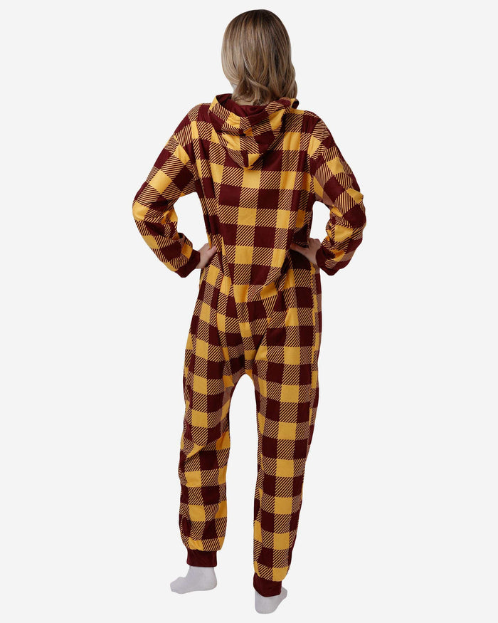 Washington Commanders Plaid One Piece Pajamas FOCO - FOCO.com