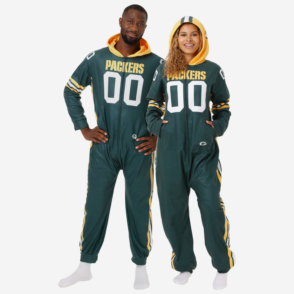 Green Bay Packers Gameday Ready One Piece Pajamas FOCO S - FOCO.com