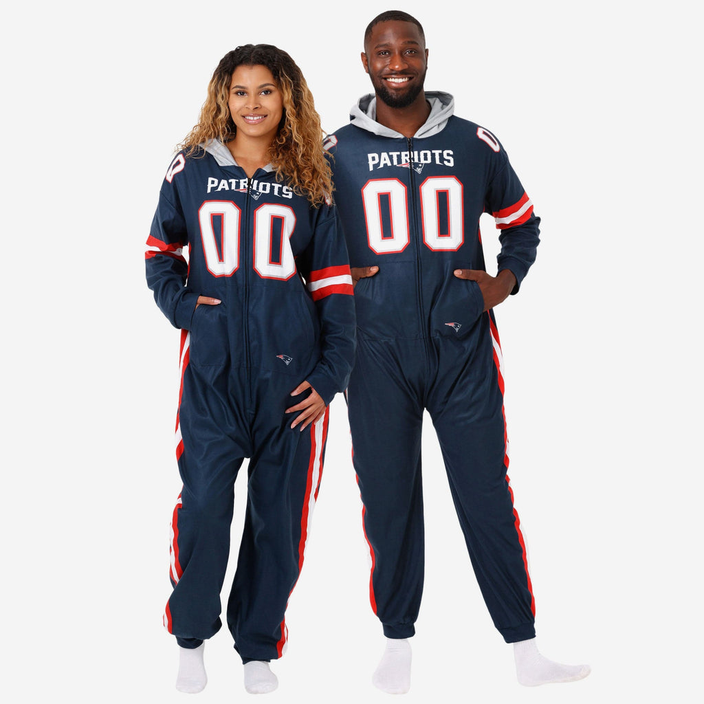 New England Patriots Gameday Ready One Piece Pajamas FOCO S - FOCO.com