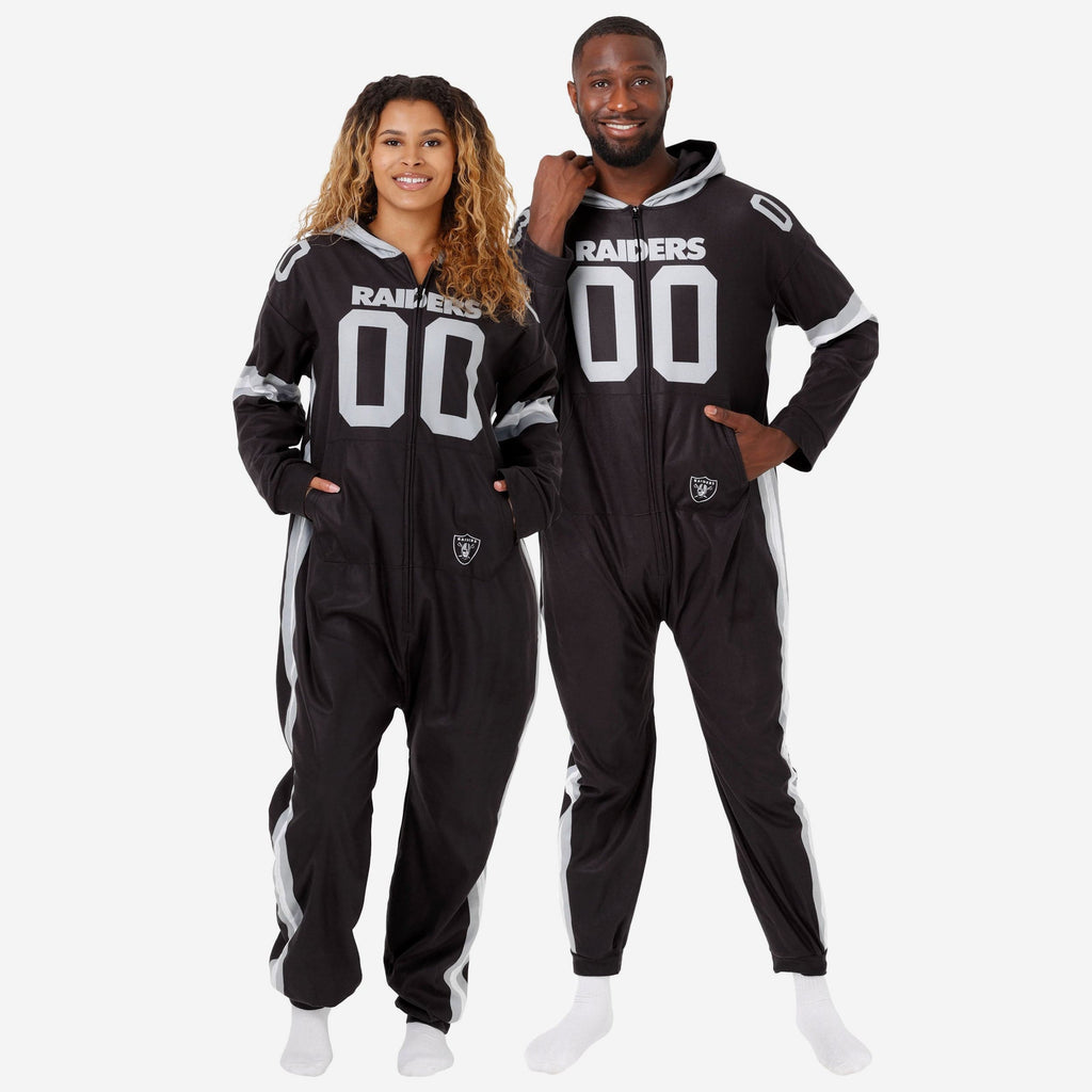 Las Vegas Raiders Gameday Ready One Piece Pajamas FOCO S - FOCO.com