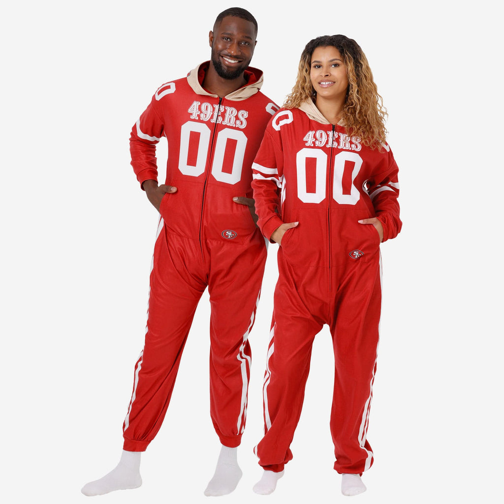 San Francisco 49ers Gameday Ready One Piece Pajamas FOCO S - FOCO.com