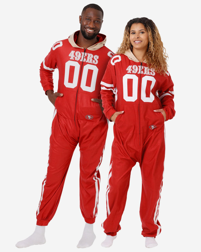 San Francisco 49ers Gameday Ready One Piece Pajamas FOCO S - FOCO.com