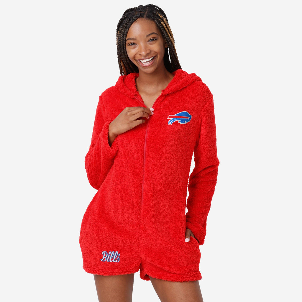 Buffalo Bills Womens Short Cozy One Piece Pajamas FOCO S - FOCO.com